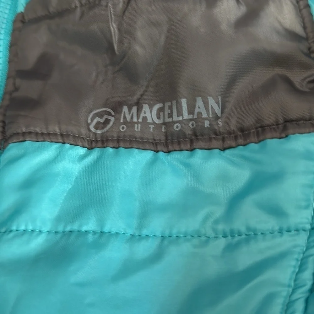 Magellan Teal and Gray Unisex Puffer Jacket